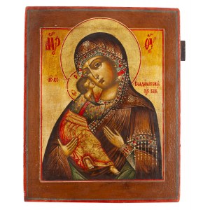 Rosja, Ikona - Matka Boska Włodzimierska, XIX/XX w.