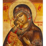 Rosja, Ikona - Matka Boska Włodzimierska, XIX/XX w.