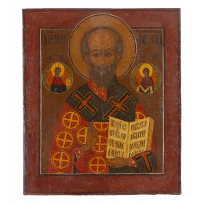 Rosja, Ikona - Św. Mikołaj Cudotwórca, 1 poł. XIX w.