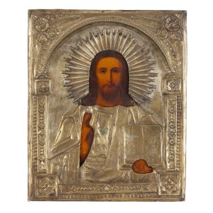 Ikona - Chrystus Pantokrator, Rosja, XIX/XX w.