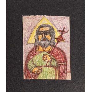 Nikifor Krynicki (1895 Krynica - 1968 Folusz), Portrait of God the Father