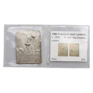 Plakieta z 1907 r. - IX Dni Karczmarza Srebro