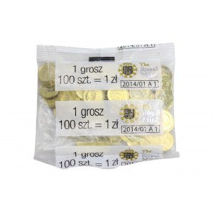 Poland, 1 penny 2014 - original pack of 100, The Royal Mint