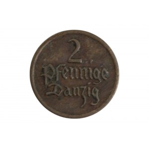 Free City of Danzig, 2 Pfennige 1923