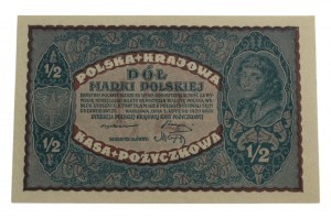 POLSKA 1/2 MARKI 1920 stan I