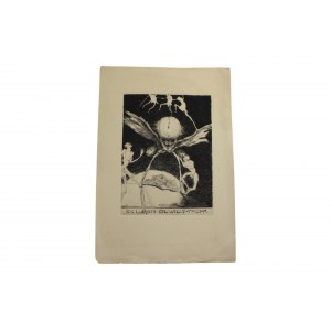 Exlibris Dr Willy Tropp / przedwojenny