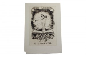 Exlibris - K. J OBRATIL / signature on the back. / pre-war