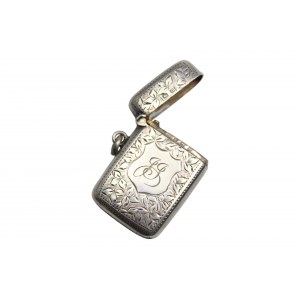 Srebrne etui na zapałki (tzw. vesta case), Anglia, ok. 1900 r.
