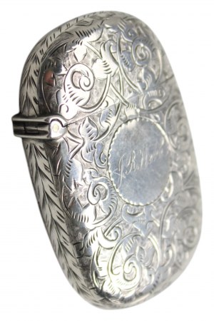Silver match case (vesta case), Birmingham, England, 1902, sterling silver