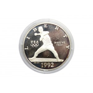 USA, 1 dolar 1992 - Olimpiada, baseball