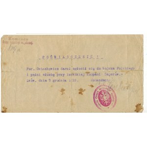 [Lwów] Komenda Grupy Inżynieryi Wojskowej - obrona Lwowa, 3 grudnia 1918 [saper]