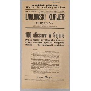 Lwowski Kurjer Poranny, R.II. Nr 525 z 31 października 1929 [wojsko w Sejmie]