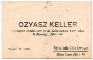 [Ľvov, účet, vizitka] Ozyasz Keller, predaj ropných produktov 