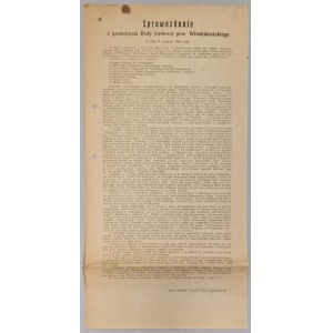Sprawozdanie z posiedzenia Radu Ludowej pow. Włodzimierskiego [5.06.1921, jęz. pol. i ukr.]