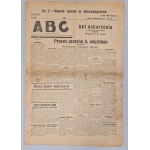 ABC pismo codzienne, Rok VI - C, Nr 313, Lublin, 27 października 1931 [proces brzeski]
