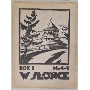 W słońce. Rok I: 1928 - No 4-5 [gim. im. H.J. Zamoyskiego, poezja - Józef Łobodowski]