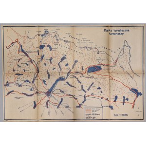 [Karkonosze] Mapka Turystyczna Karkonoszy [ok. 1946, opr. B. Jarczyński i F. Załuski]