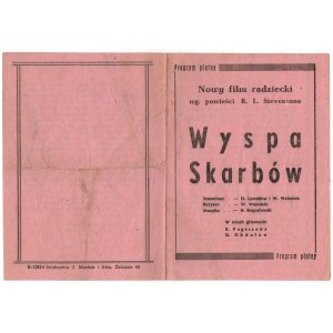 [Program kinowy] Wyspa skarbów [1936]. [Radziecki film wg powieści R.L. Stevensona, ok. 1946]
