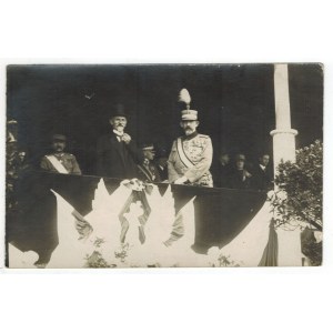 Prezydent Wojciechowski, Marszałek Piłsudski, Król Rumunii. 1923 rok [rewia, Fot. Marjan Fuks]
