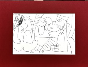 Pablo Picasso (1881-1973), Renedez - vous I z cyklu Les déjeuners I z cyklu 347, 1962