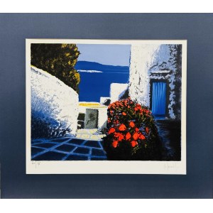 Patrick REAULT (ur. 1955), Uliczka na Santorini