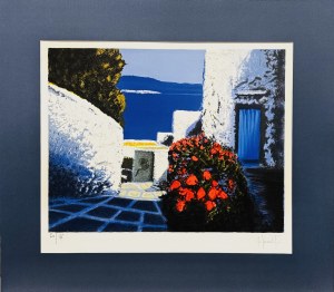 Patrick REAULT (ur. 1955), Uliczka na Santorini