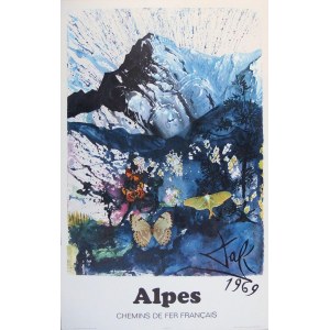 Salvador Dali (1904-1989), Alpes 1969, z Serii Suite Papillon