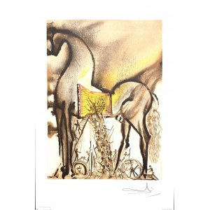 Salvador Dali (1904-1989), Le Cheval de Troie. Z cyklu: Les Chevaux de Dali (Dalinian Horses), 1983