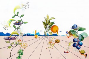 Salvador Dalí (1904 - 1989), Pamplemousse Érotique z cyklu Flordali - Les Fruits