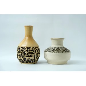 2 duże ceramiczne wazony, E. Niemirowski