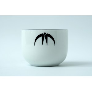 Porcelanowy kubek z logo ,,Moda Polska'', Jaskółka, ZPS ''Karolina''