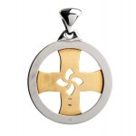 BULGARI Tondo collection: steel and gold pendant