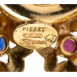 PEREZ Diamond ruby sapphires gold earrings