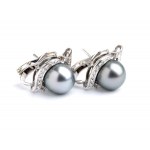 LO STILNOVO Diamond Tahitian pearl gold air of earrinfs
