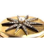 diamant perle collier argent ancien pendentif cadre photo