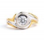Solitaire diamond gold ring