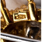 Diamond gold brooh