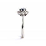 Sapphire diamond gold ring