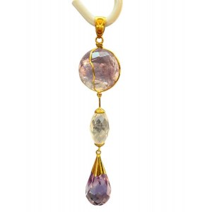 Pendentif en quartz et améthyste