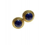 Paire de boucles d'oreilles en or lapislazuli