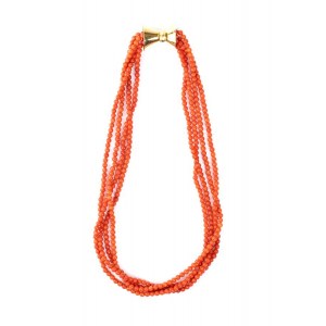 Mediterranean coral gold necklace