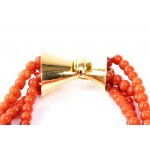 Mediterranean coral gold necklace