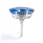 Blue sapphire diamond gold ring