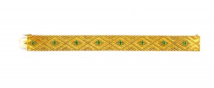 Emerald gold bracelet