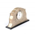 Italian solid silver table clock