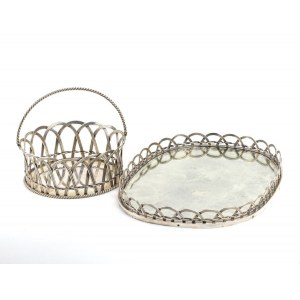 Giuseppe Franzosi Pair of two sterling silver centerpieces