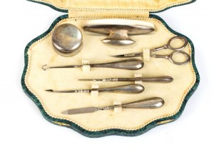 Set de manucure italien en argent massif