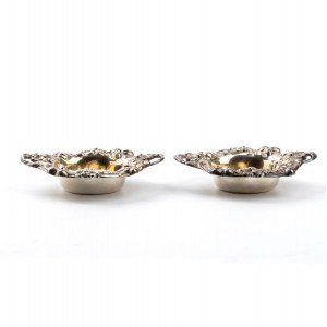 Paire de salières en argent américain