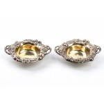 Paire de salières en argent américain