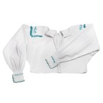 Folk shirt with green embroidery
